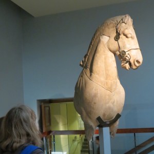 Remnant of one of the four horse chariots from the Mausoleum of Halicarnassus - one of the seven wonders of the world now preserved by the British Museum.