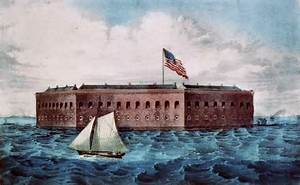 Artist rendering of Fort Sumter.